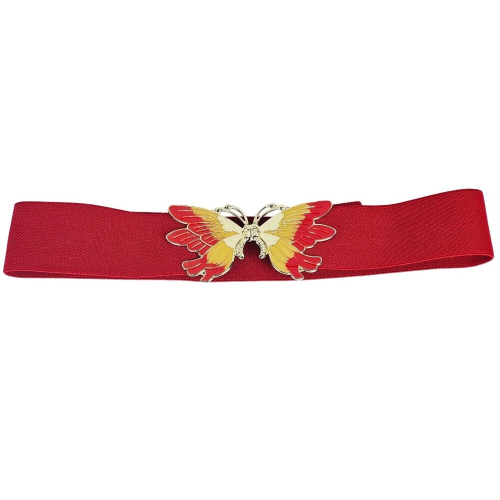 Vintage 1980's Butterfly Wing Front Clip Stretch Belt